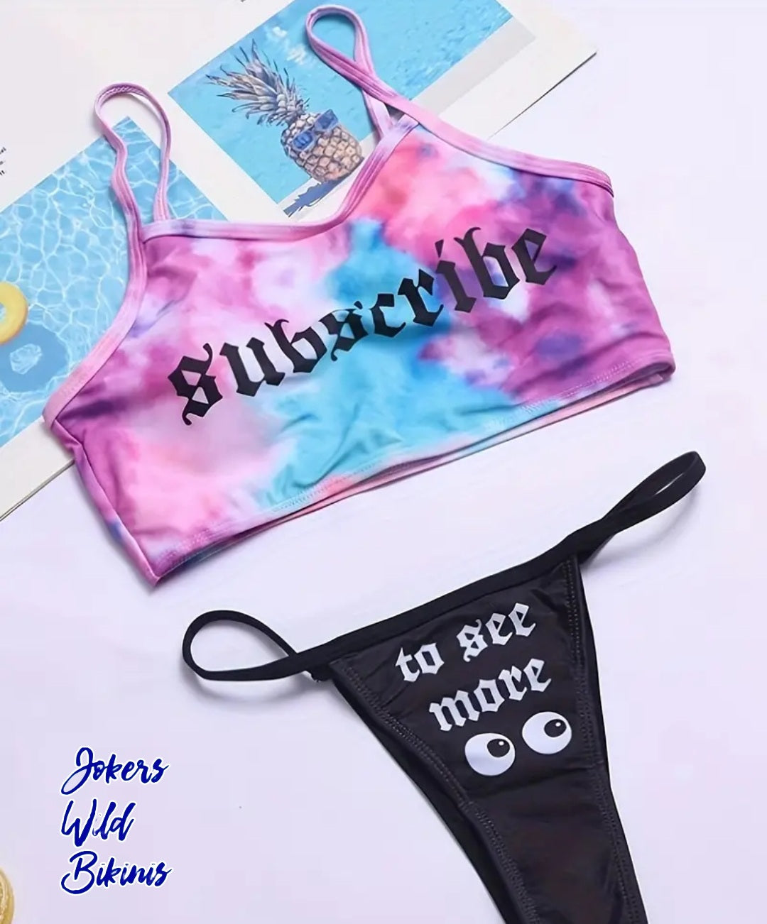 Subscribe Halter Top And Bikini