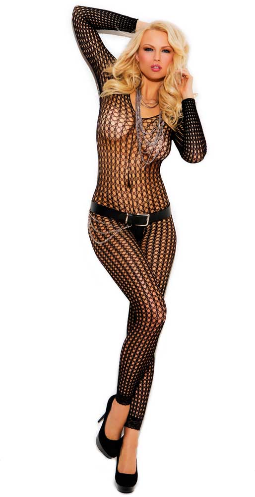 Long Sleeve Large Fishnet Body Stocking